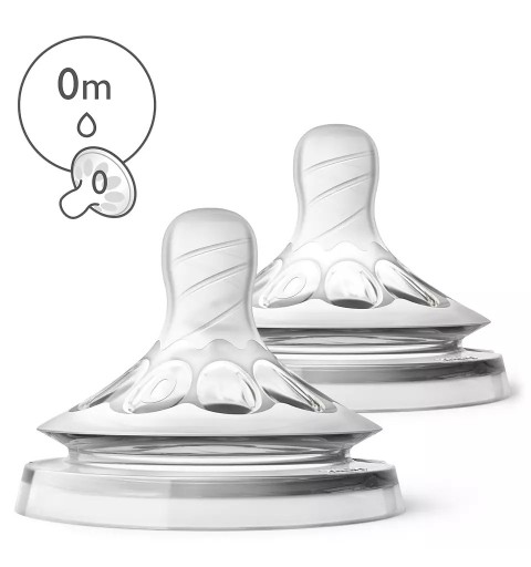 Avent Natural 2 smoczek do butelki 0M | SCF040/27